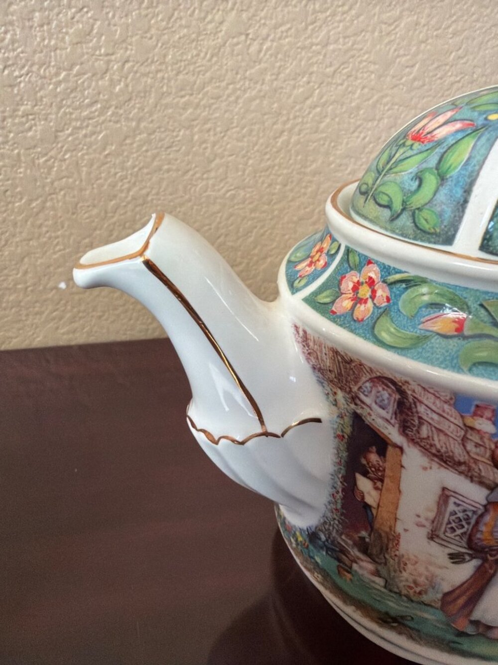 Set of 2 Vintage Sadler England Teapots David Copperfield & Floral Mini Teapot - Picture 14 of 16